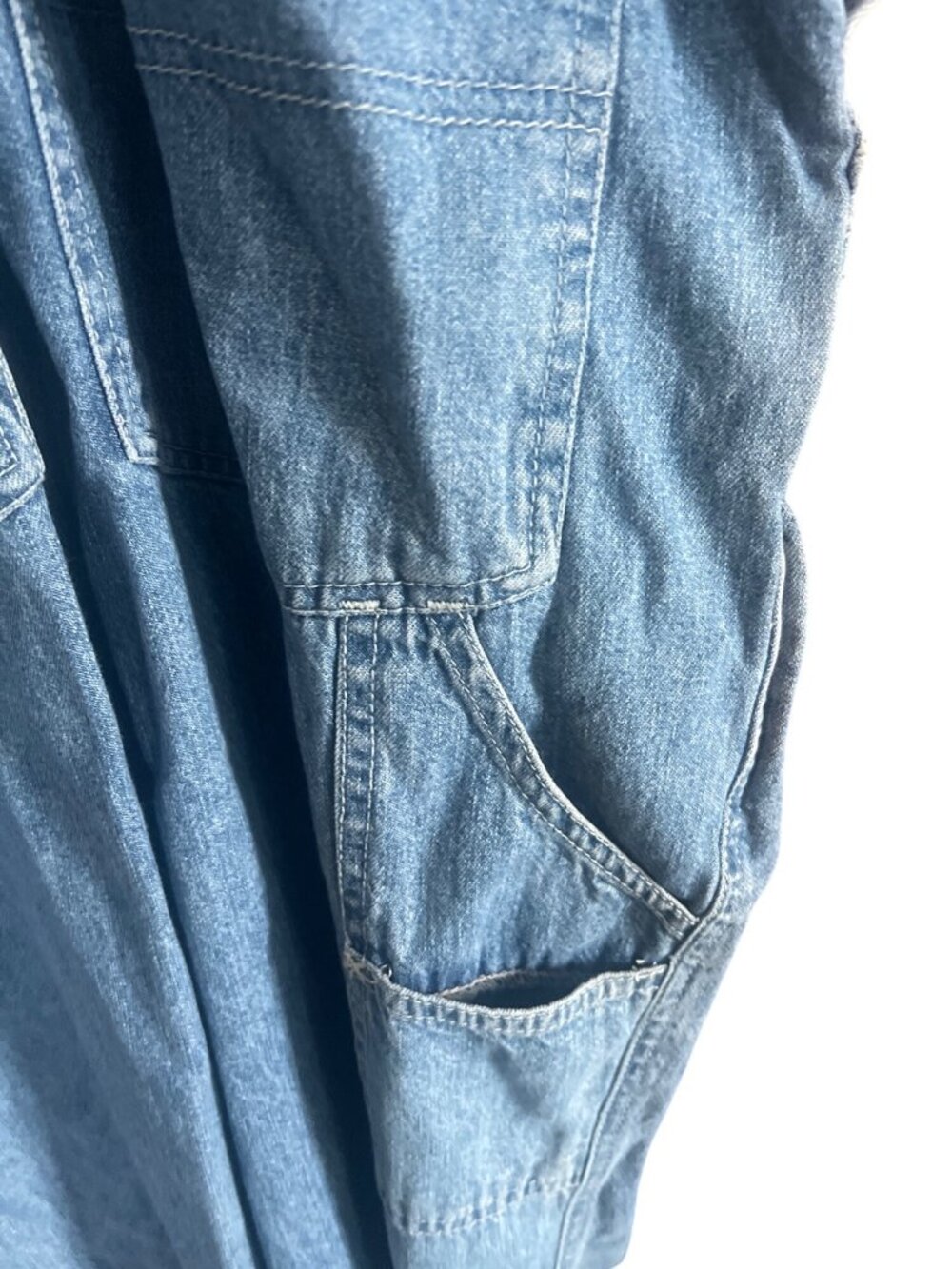 Old Navy Denim Overalls Medium Blue Cotton Vintage Workwear Style VTG 90's Y2K - Picture 6 of 8